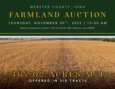 467 Acres Farmland Auction, Dayton, Iowa
