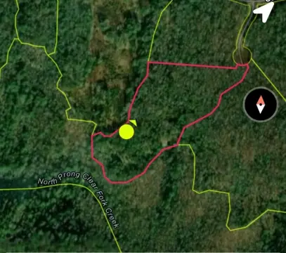 Land with Waterfall and Rock