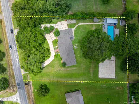 Office Building with Pool and Tennis Court