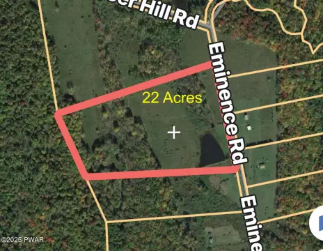 22.34 Acres with Bass Pond