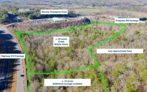 20 Acres Commercial Land Ellijay