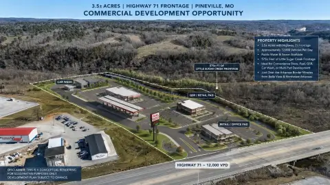 Commercial Land with Creek Frontage