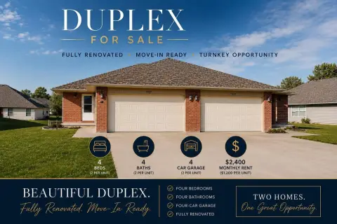 Updated Duplex with Garages