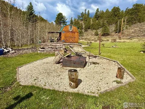 Mountain Land with Creek and Forest
