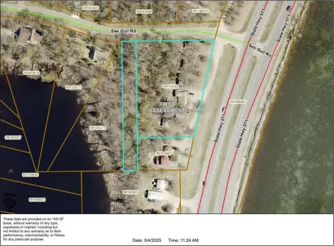 Highway Visible Land with Lake Access