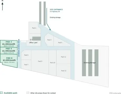Fenced Industrial Yard Pads