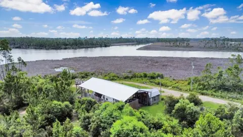 Waterfront Land with Pole Barn