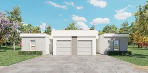 Modern Duplex Under Construction