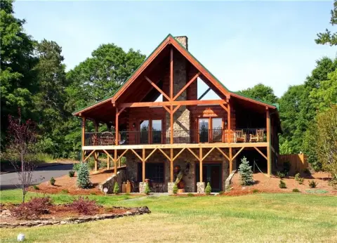 Log Home Office in Mocksville