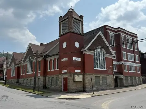 Stately Building with Stained Glass