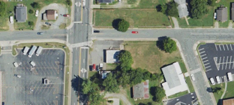 Corner Lot Brick Building