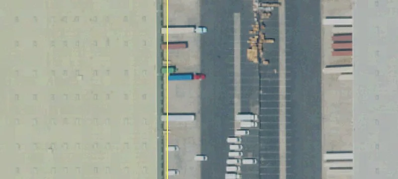 Fontana Warehouse with Secured Truck