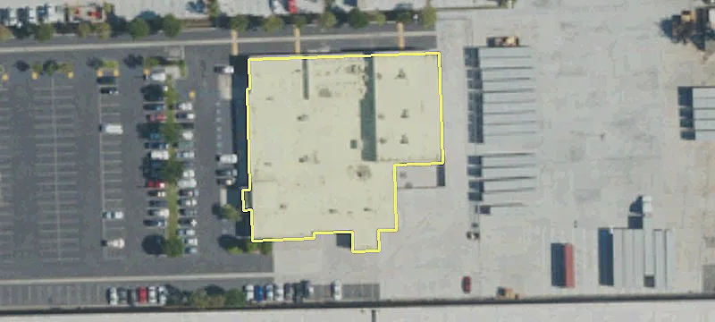 Fenced Yard with Office Building