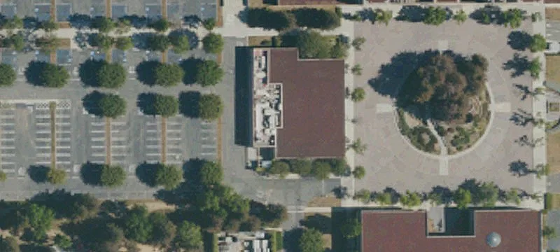 Freeway Adjacent Commercial Parking Lot