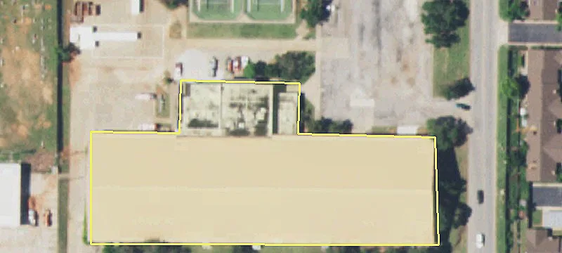Warehouse with Large Parking Lot
