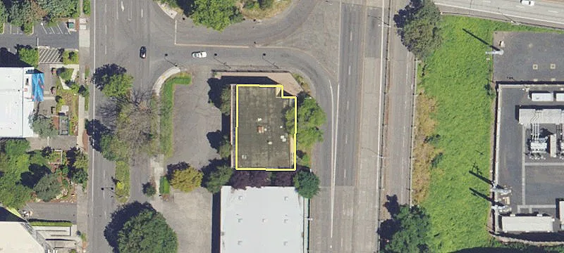 Office Building with Fenced Playground