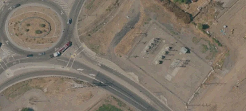 Paved Yard with Parking Stalls