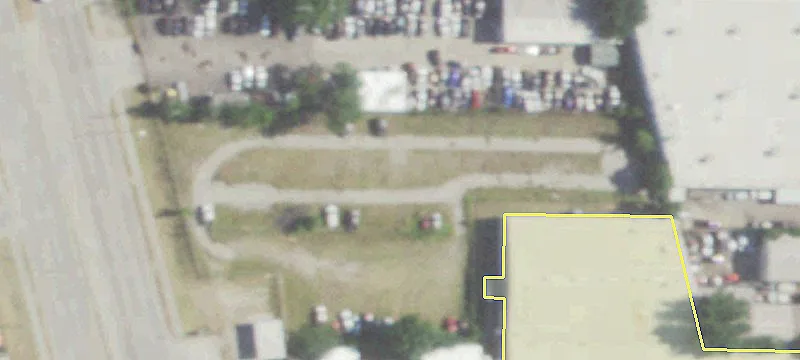 Fenced Parking Lot with Offices