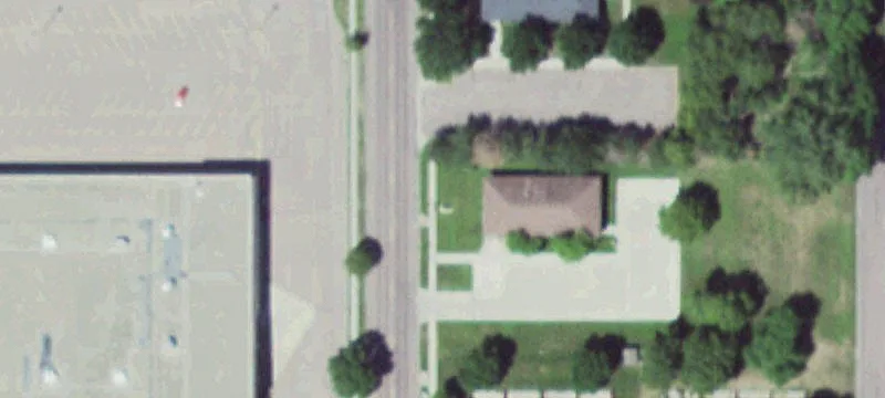 Brick Building in High-Traffic Area