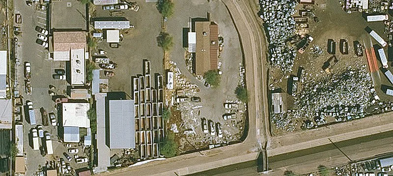 Secured Yard with Canopy Structures