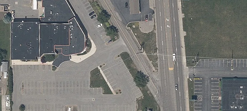 Bank Building with Drive-Thru Lanes