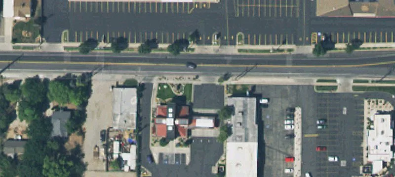 Two-Story Building with Drive-Thru Lanes