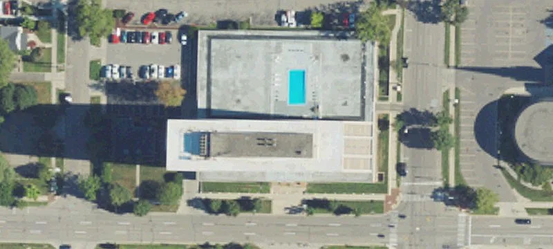Modern Building Near Michigan Capitol