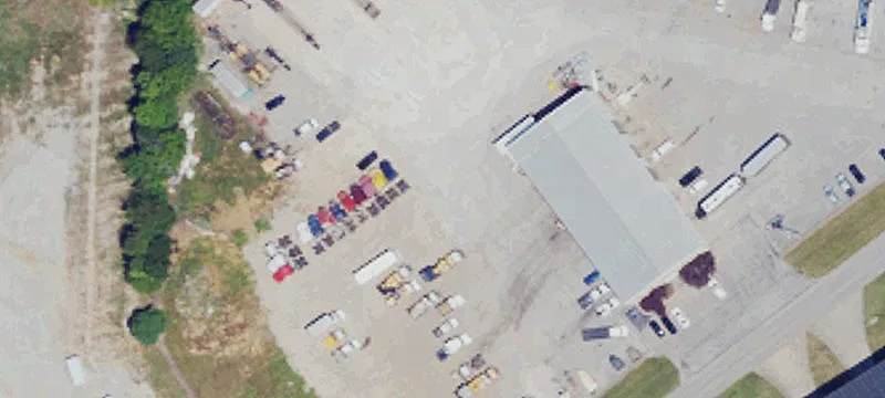 Trucking Facility on Fenced Land