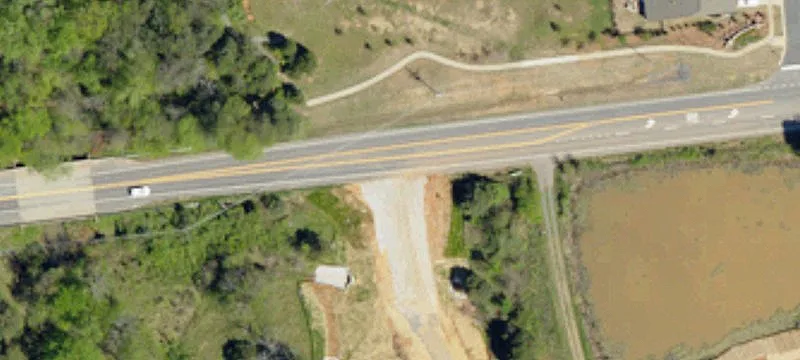 Commercial Building Near Highway Intersection