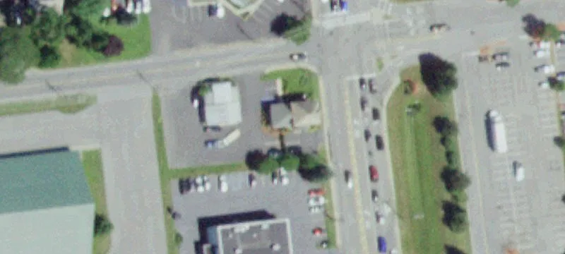 Office Buildings at Lighted Intersection
