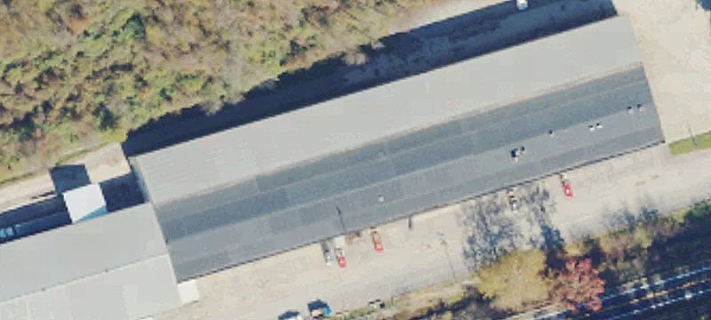 Renovated Industrial Facility with Cranes