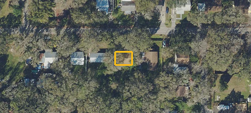 Cleared Lot in Tampa Neighborhood