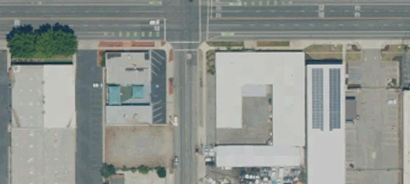 Industrial Building on Corner Lot