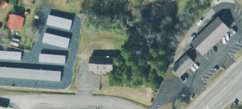 Brick Building with Paved Parking