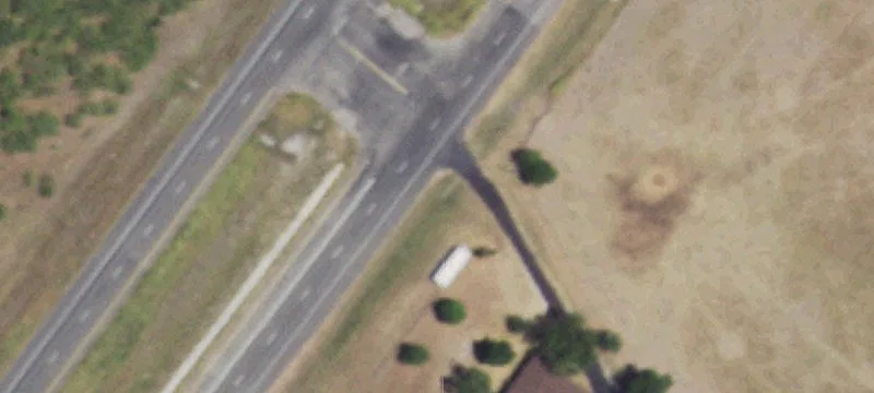 Established Gas Station on Highway