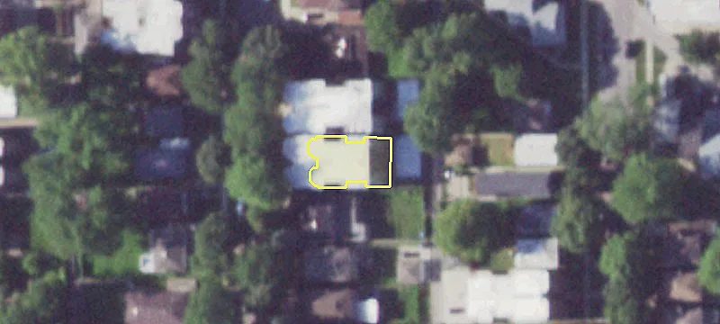 Yellow Brick Octagon Apartment Building