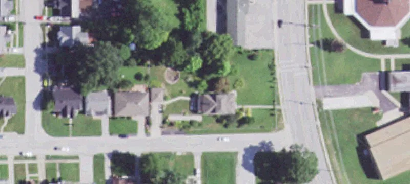 Commercial Parking Lot with Garages