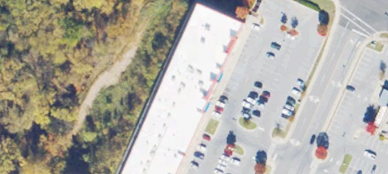 Bank Building with Drive-Thru Lanes