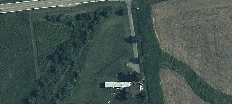 Farmland with Barns and Grain