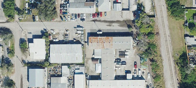 Warehouse with Perimeter Fencing