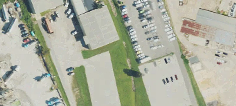 Warehouse with Gravel Yard