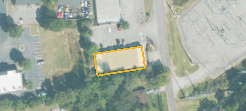 Retail Center with Road Signage