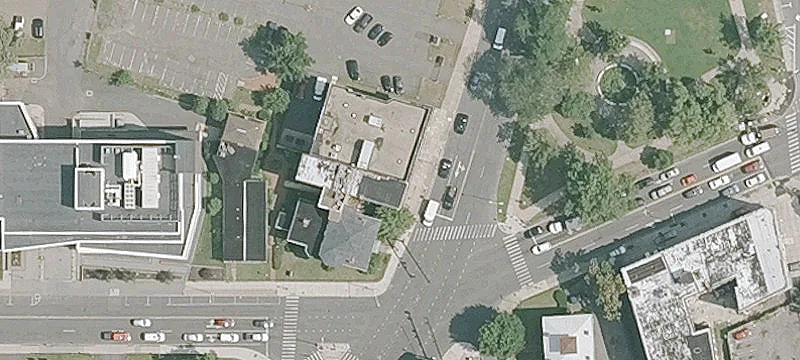 Four-Story Office Building with Gated Parking