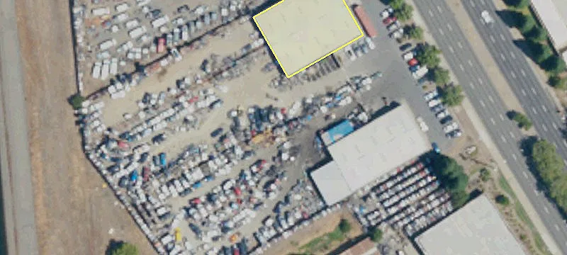 Warehouse with Fenced Yard