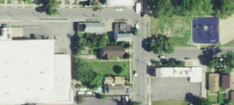 Cinderblock Church Building with Yard