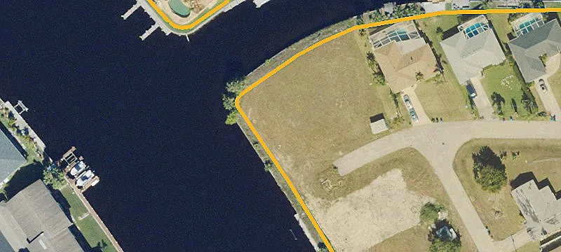 Waterfront Canal Land With Seawall