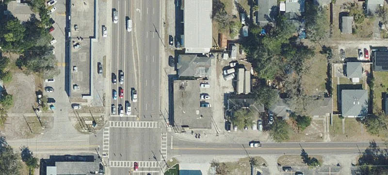 Development Site at Lighted Intersection