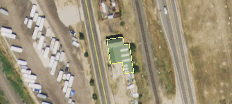 Industrial Yard with Two Buildings