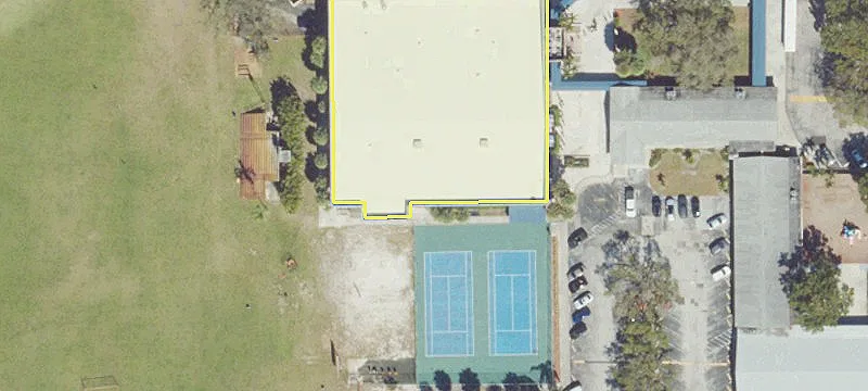 High School Campus with Gymnasium