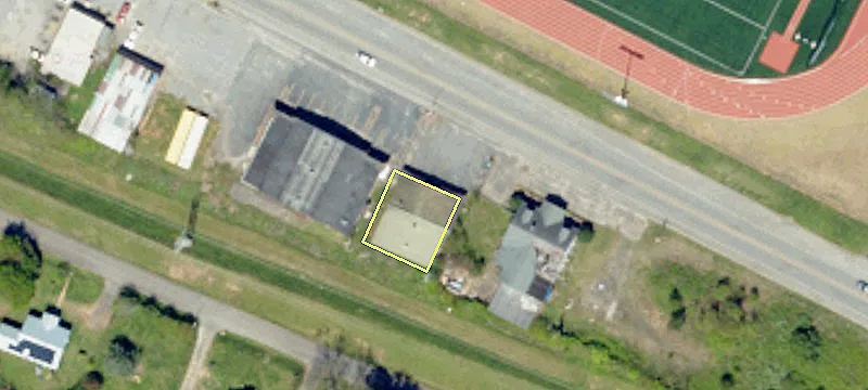 Retail Building Across Stadium